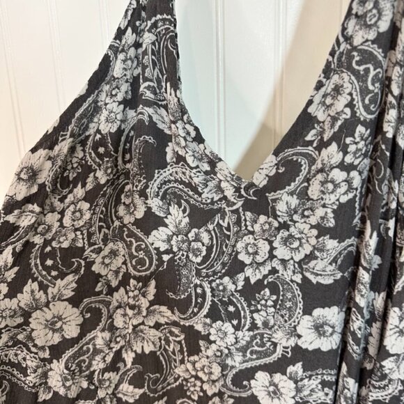 Fourteen and 9th Junior Floral Sundress Black and White Sz S - Picture 3 of 7